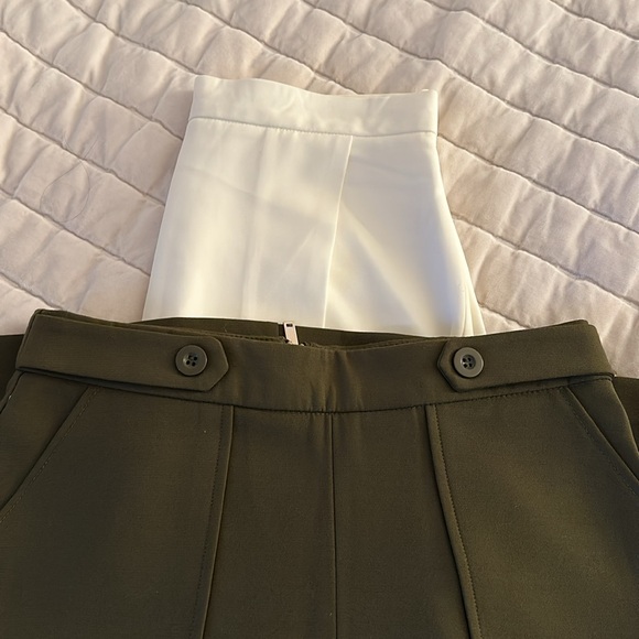 Skirt SET - white and olive - Picture 3 of 6